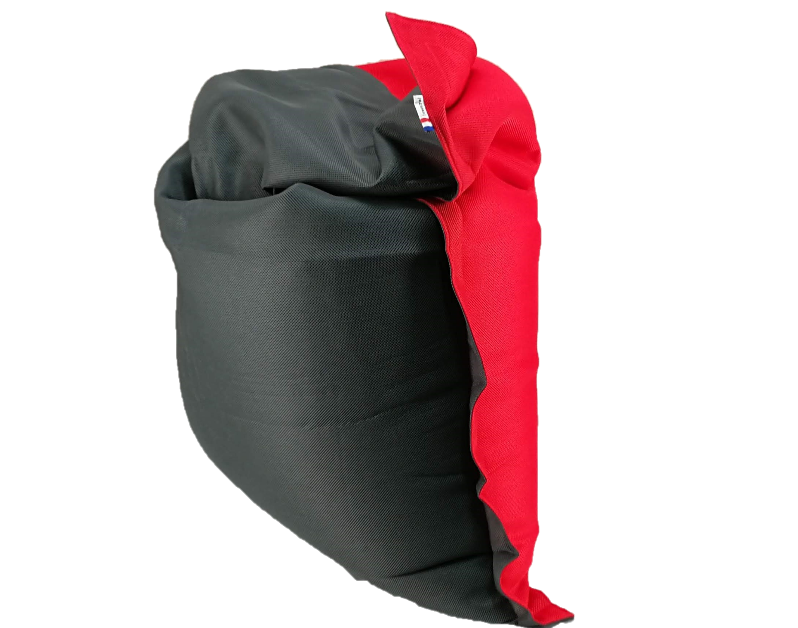 POUF MESH BICOLOR ANTHRACITE/ROUGE 125 X 175 cm