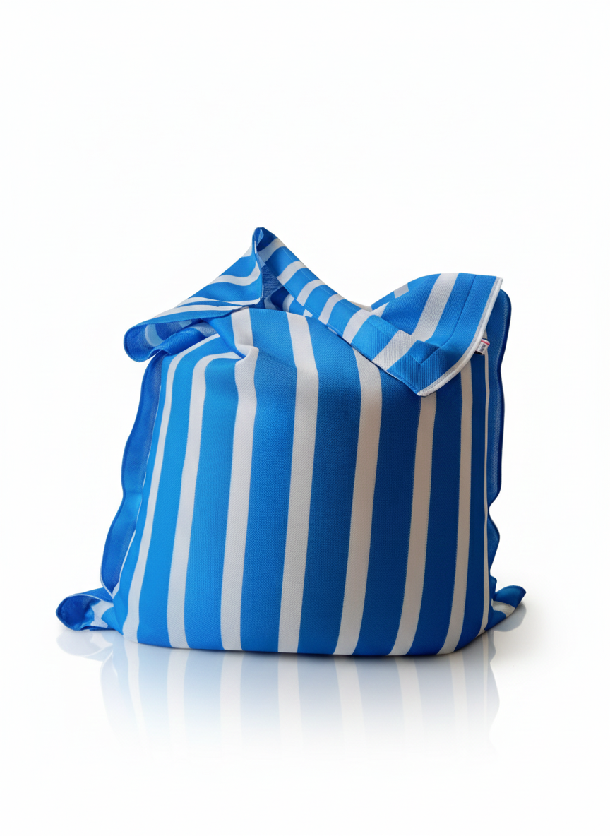 Pouf géant Mesh Keiko Bleu Campanula 125x175 cm