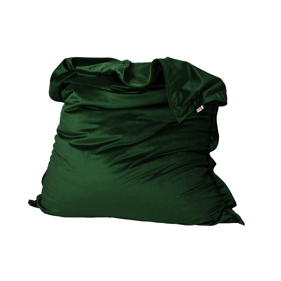 POUF SCENO VELOURS 45 VERT 125 X 175