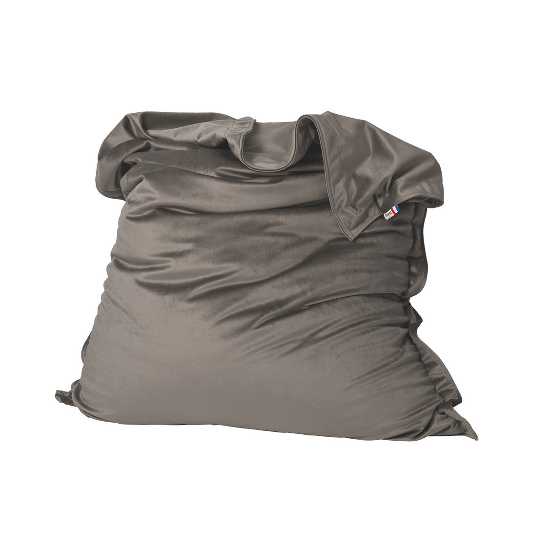 POUF SCENO VELOURS 5 GRIS CLAIR 125 X 175