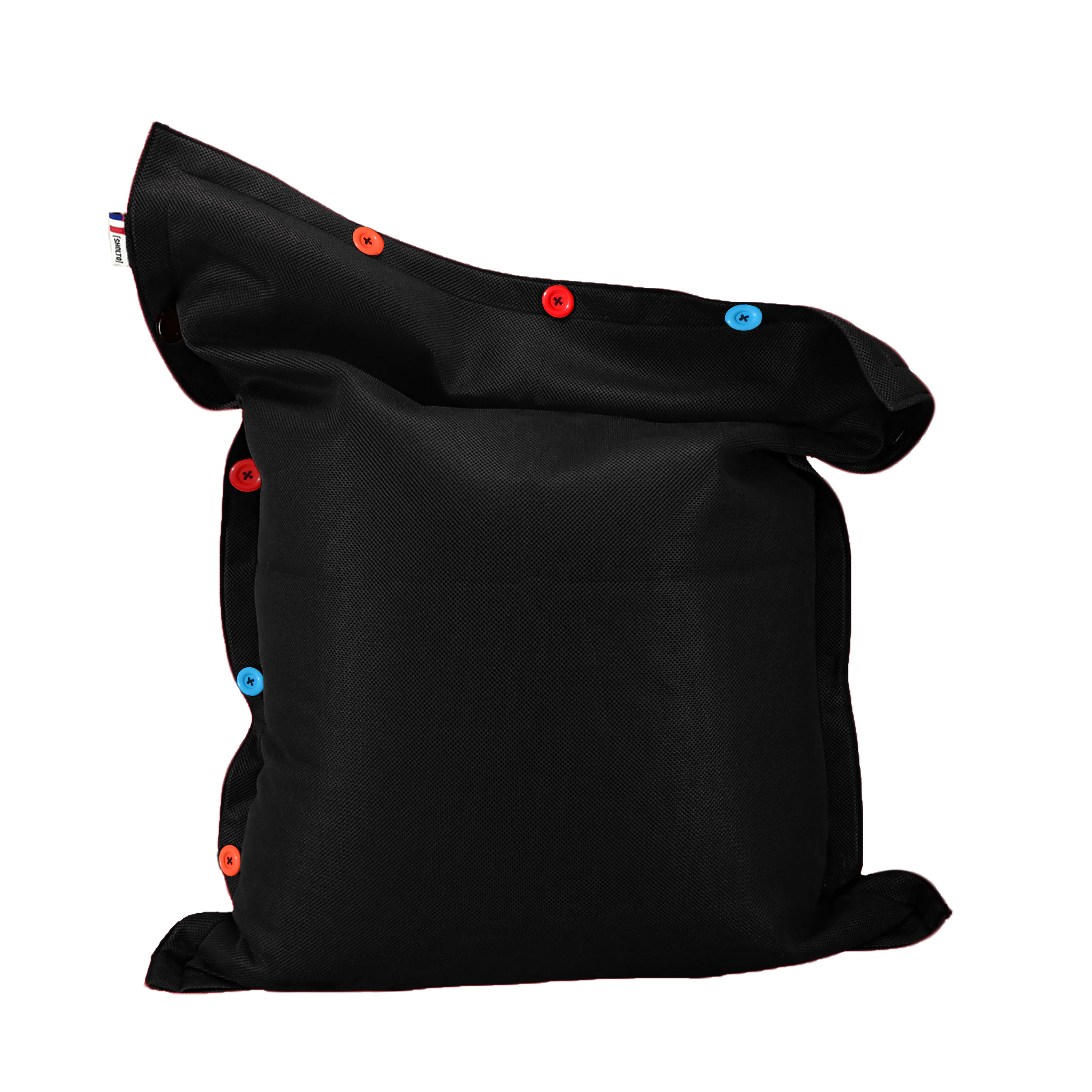 POUF 100 X 130 NOIRE MESH