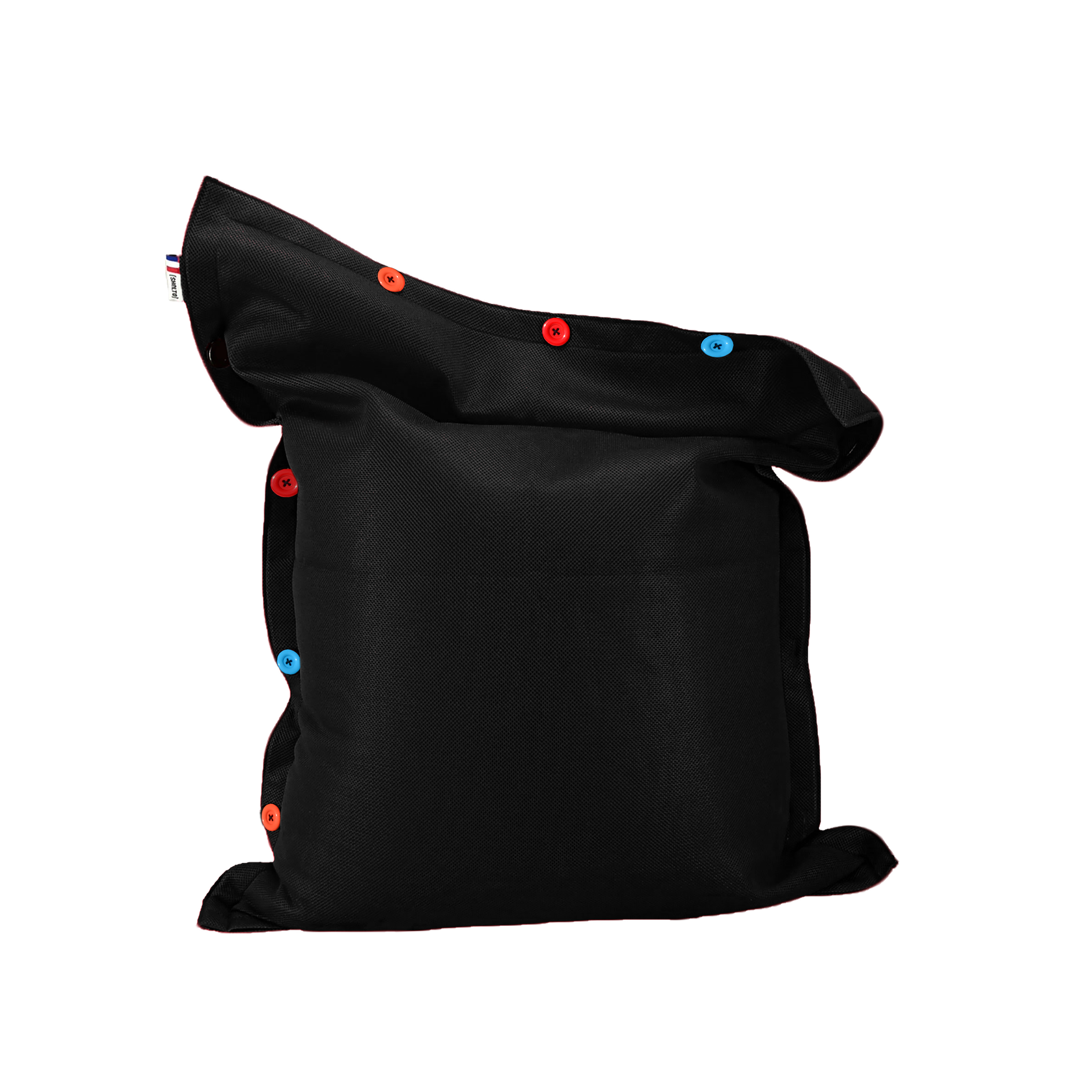 POUF 100 X 100 NOIRE MESH