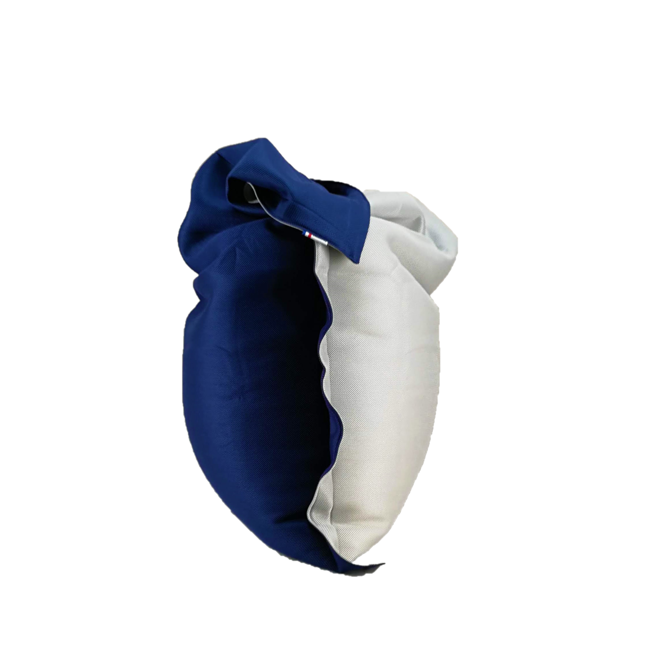 POUF MESH BICOLOR GRIS CLOUD/BLEU NAVY 125 X 175 cm