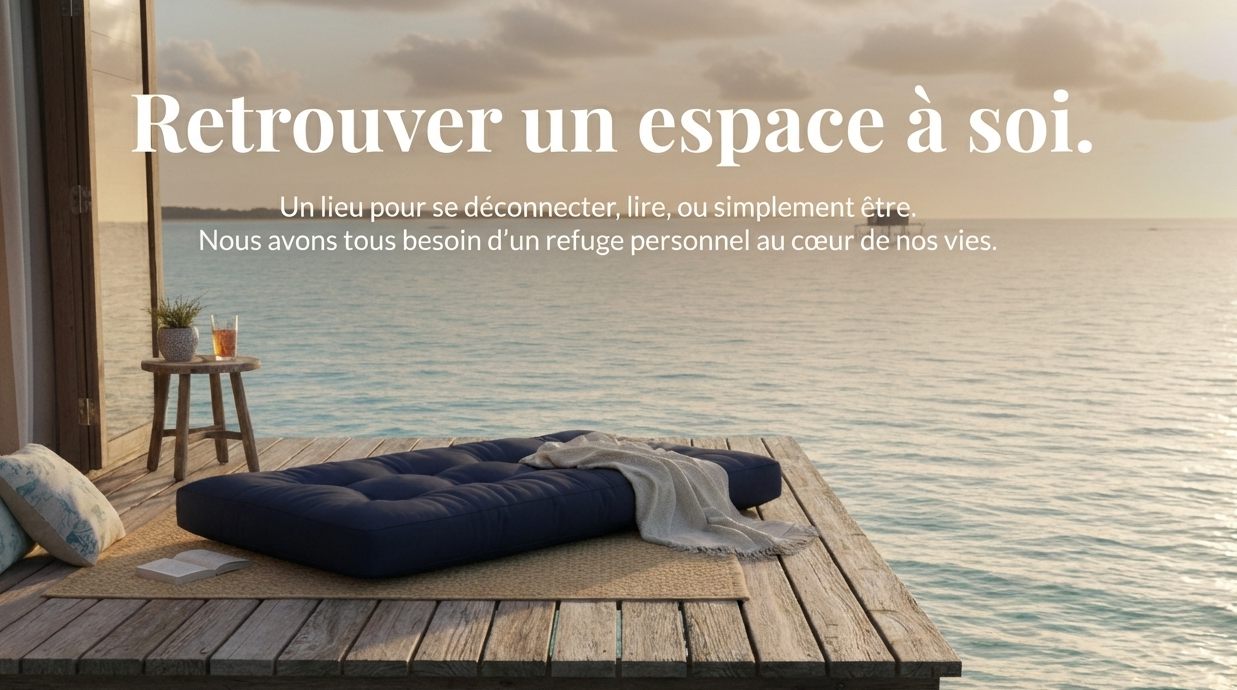 Matelas de sol Bleu Navy 90x190x15 cm